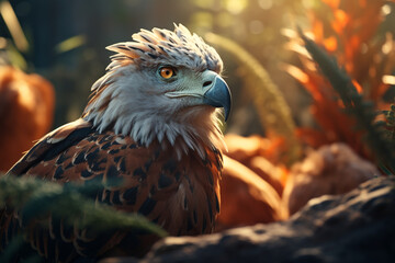 Fototapeta premium World wildlife day celebrate the many beautiful varied forms of wild fauna and flora, animals exotic conservation cute global problem safe save nature planet climate biology eco, banner copy space.