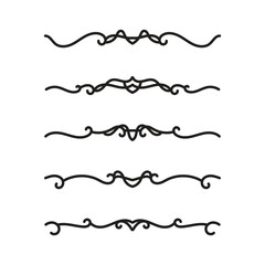 Calligraphic ornament. Vintage Decoration calligraphic Ornament, Frame, divider, border, frame and line For Invitations, Banners, Posters, Placards, Badges. Vector isolated illustration.