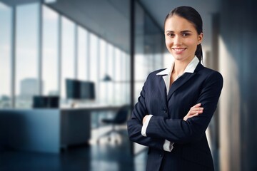 Confident proud professional business female leader