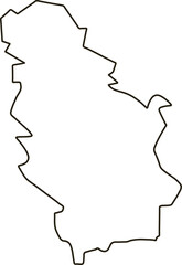 Map of Serbia. Outline map vector illustration