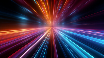 Fond avec flash lumineux en mouvement et en couleur. Arrière-plan pour conception et création graphique. Ambiance univers, galaxie, lumière. 