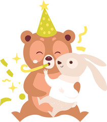 Bear And Rabbit Birthday