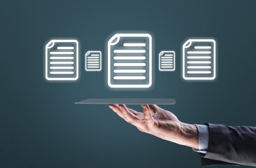 E-signing, signature for document management concept