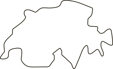 Map of Switzerland. Outline map vector illustration
