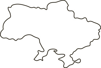 Map of Ukraine. Simple outline map vector illustration