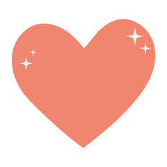 sparkling love heart vector