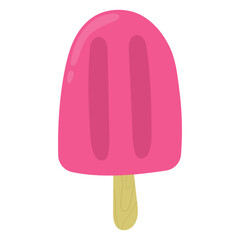 strawberry ice cream vector illustration