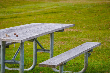 picnic table in the park