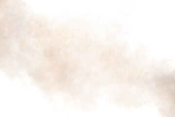 Dense Fluffy Puffs of White Smoke and Fog on white Background, Abstract Smoke Clouds, All Movement...
