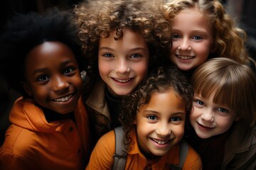 Obraz premium Multiethnic young friends playing together