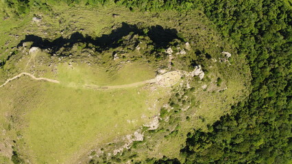 árvore, natureza, verde, montagna, rocha, céu, viagem, verão