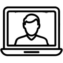 man with laptop computer