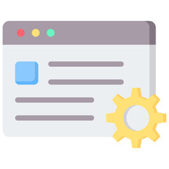 Obraz premium Blog Setting Flat Icon