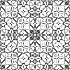  Stylish texture with figures from lines.black and white pattern for web page, textures, card, poster, fabric, textile. Monochrome graphic repeating design. Abstract background.