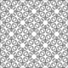  Stylish texture with figures from lines.black and white pattern for web page, textures, card, poster, fabric, textile. Monochrome graphic repeating design. Abstract background.