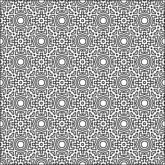  Stylish texture with figures from lines.black and white pattern for web page, textures, card, poster, fabric, textile. Monochrome graphic repeating design. Abstract background.