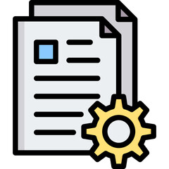 Content Management Outline Color Icon
