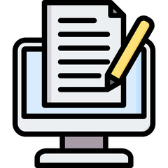 Fototapeta premium Writing Outline Color Icon