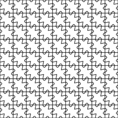 Stylish texture with figures from lines.black and white pattern for web page, textures, card, poster, fabric, textile. Monochrome graphic repeating design. Abstract background.