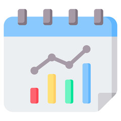 Fototapeta premium Analytics Flat Icon
