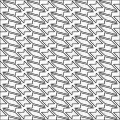 Stylish texture with figures from lines.black and white pattern for web page, textures, card, poster, fabric, textile. Monochrome graphic repeating design. Abstract background.