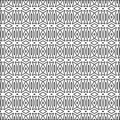 Stylish texture with figures from lines.black and white pattern for web page, textures, card, poster, fabric, textile. Monochrome graphic repeating design. Abstract background.