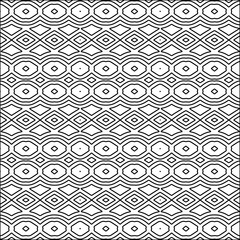 Stylish texture with figures from lines.black and white pattern for web page, textures, card, poster, fabric, textile. Monochrome graphic repeating design. Abstract background.