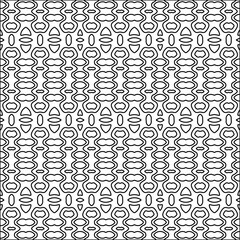 Stylish texture with figures from lines.black and white pattern for web page, textures, card, poster, fabric, textile. Monochrome graphic repeating design. Abstract background.
