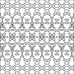 Stylish texture with figures from lines.black and white pattern for web page, textures, card, poster, fabric, textile. Monochrome graphic repeating design. Abstract background.