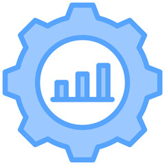Obraz premium Data Management Blue Icon
