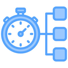 Time Management Blue Icon