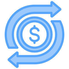 Obraz premium Exchange Blue Icon