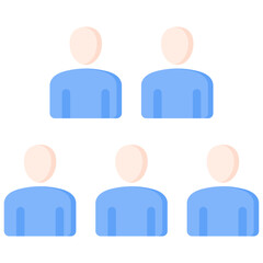 Fototapeta premium Team Flat Icon