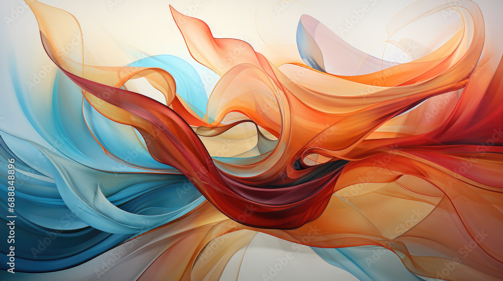 Poster abstract background with colorful waves
