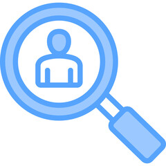 Job Search Blue Icon