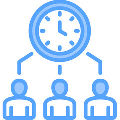 Time Management Blue Icon
