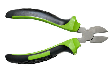 Wire cutters with rubber handle, top view