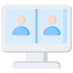 Online Meeting Flat Icon