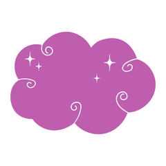 cloud with sparkles vector illustration