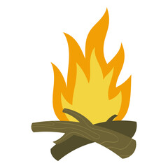 campfire camping vector illustration