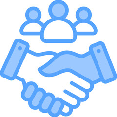 Agreement Blue Icon