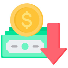 Money Inflation Flat Icon