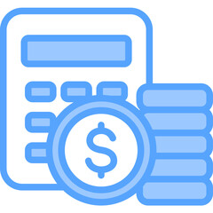 Cost Blue Icon