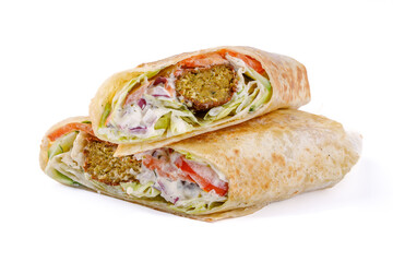 appetizing fresh doner on white background for food delivery site 3