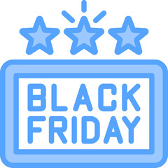 Black Friday Blue Icon