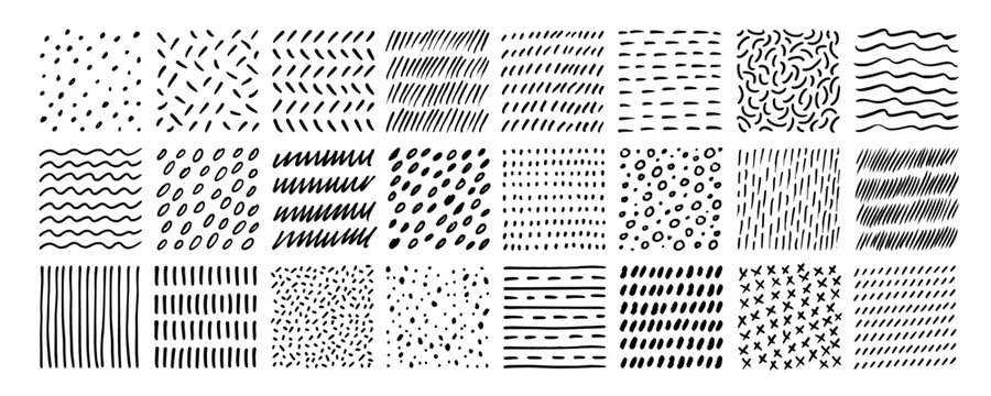 Various sketchy doodle texture and patterns for illustrations.