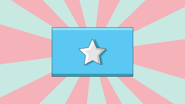 Animation of the Somalia flag icon with a rotating background