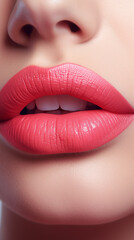 a woman's lips with lipstick applied to them