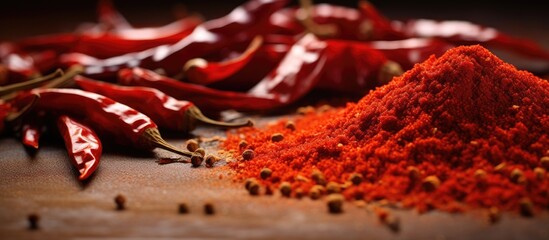 Intense food spice; red pepper.