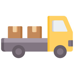 Cargo Truck Flat Icon